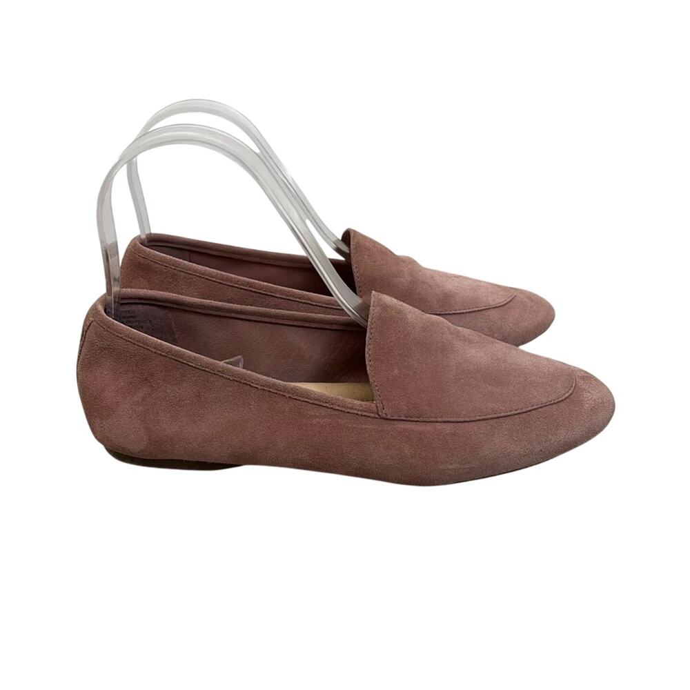 Birdies Loafers Womens 6.5 Pink The Heron Suede Moc Toe Slip On Leather Lined